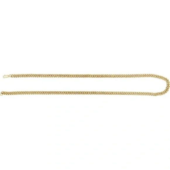 14K Yellow Gold-Filled 4.8mm Curb Chain Necklace – 20 Inches long